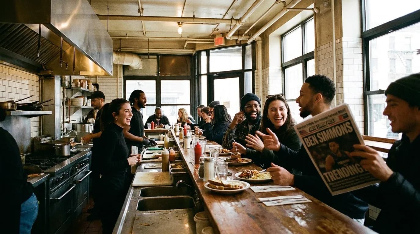 Practical city detail for NYC's Sunday Dining Dilemma: Where to Eat When Ben Simmons is Trending?