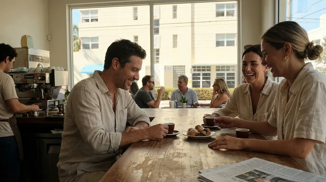 Realistic Miami scene for A Sweet Miami Afternoon: What Would Christopher Lambert Do?