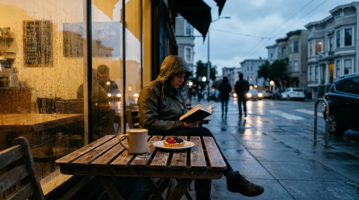 Realistic San Francisco scene for San Francisco's Evening Delights: A Sweet Escape Beyond Charles E. Grassley