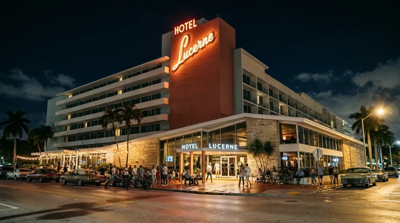 Realistic Miami scene for Unwind in Miami: The Perfect Jelly Roll Touring Break Evening