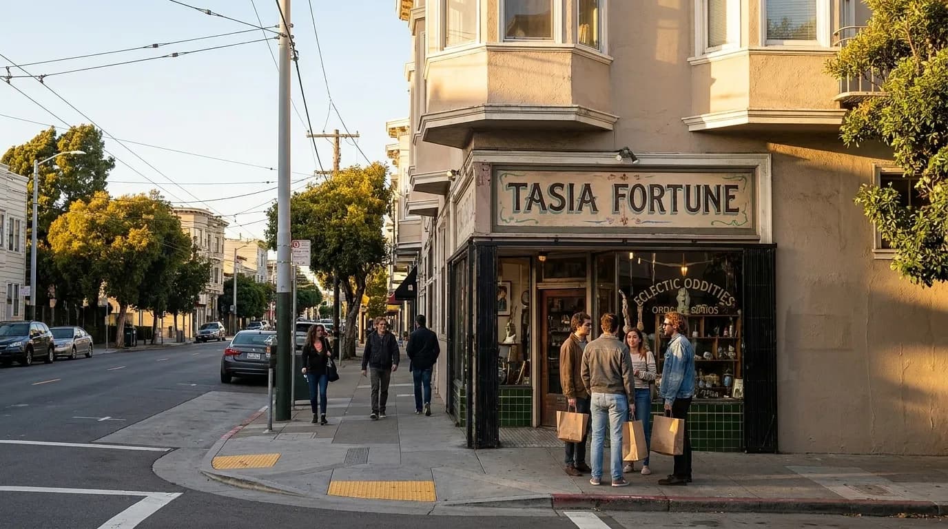 Practical city detail for Unraveling Tasia Fortune in San Francisco: A Quest for Unique Discoveries