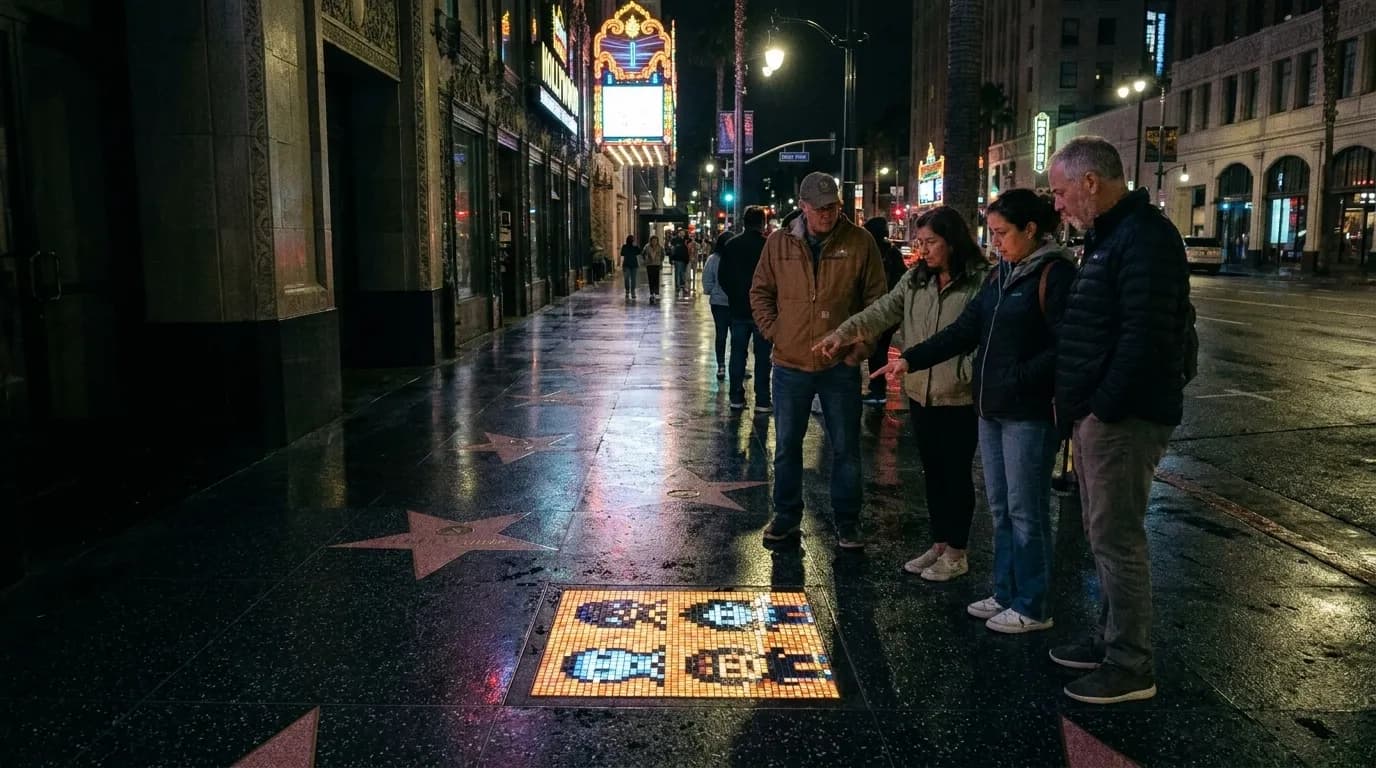 Local context for Los Angeles' Hidden Pixel: Uncovering Digital Art and Urban Mysteries After Dark
