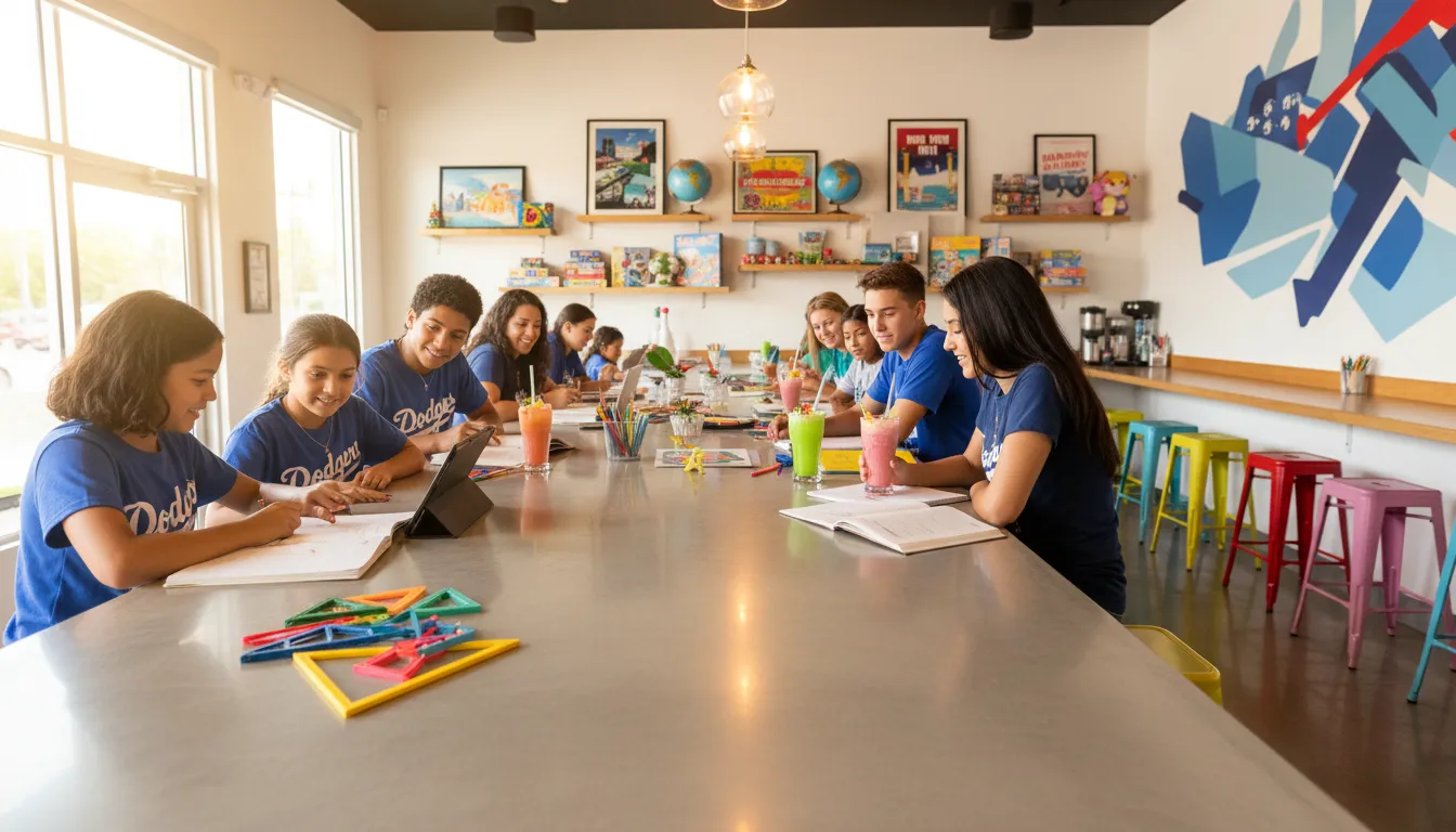Back to School with Dodgers Spirit: Miami's Educational & Fun Spots — photorealistic Miami editorial scene
