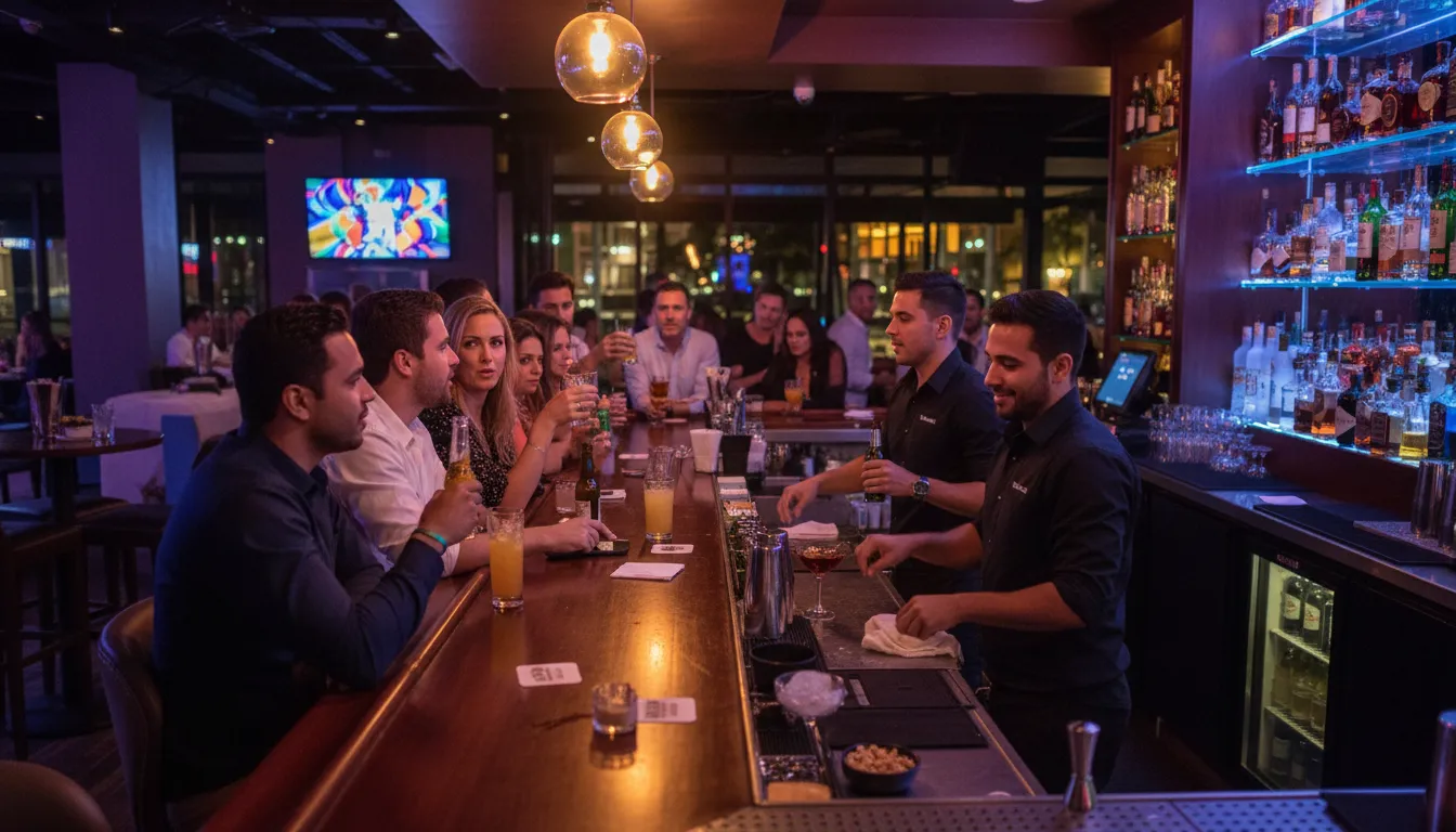 Miami Nights Out: Best Bars for the 'fever game today' Vibe — photorealistic Miami editorial scene