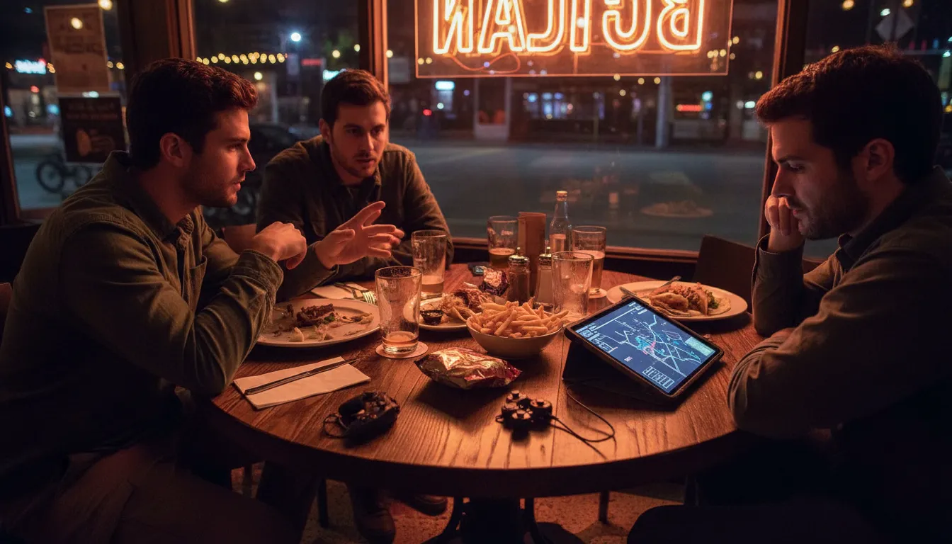 Unwind After Gaming: Los Angeles Restaurants for Tom Clancy's Jack Ryan Ghost War Fans — photorealistic Los Angeles editorial scene