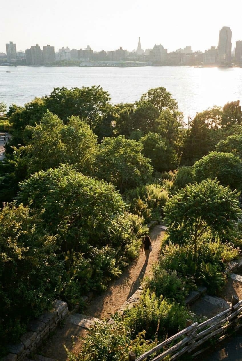 The Fort Tryon Park Heather Garden Where Medieval Ruins Frame an Unobstructed Hudson View - scene