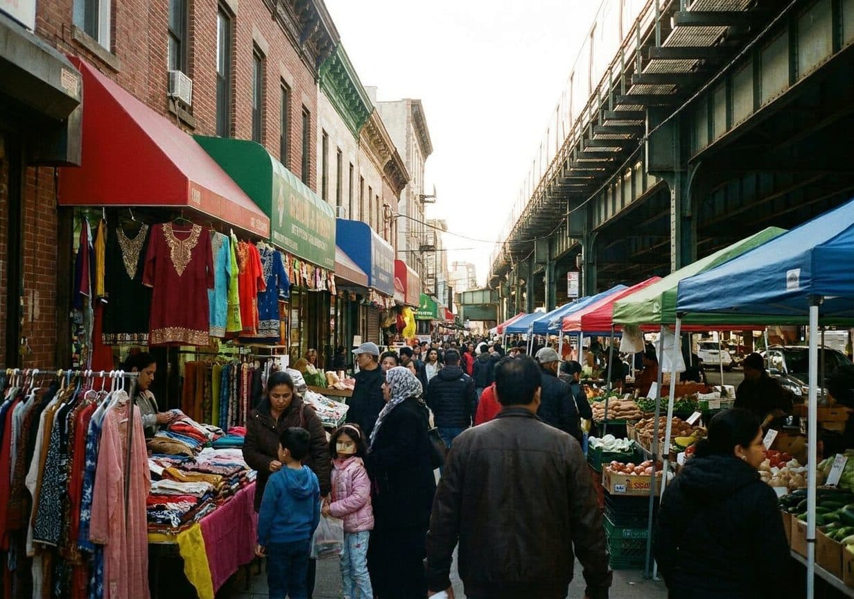 Jackson Heights on a Sunday: Seven Blocks Where Ecuador, Colombia, Bangladesh, and India Share a Sidewalk - cover