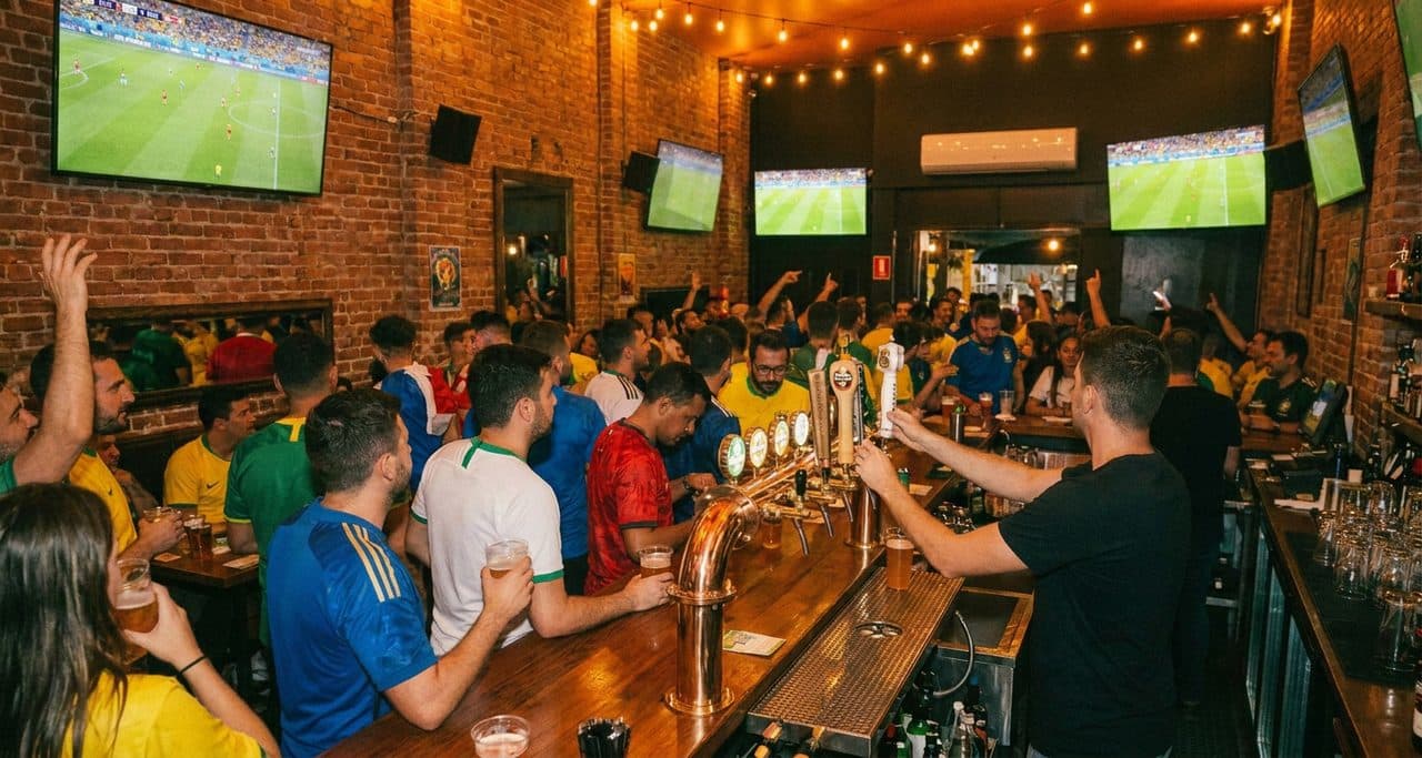 The Mott Haven Taproom Where the LaMelo Trade Talk and the World Cup Standings Shared a Screen on the Same Night - scene
