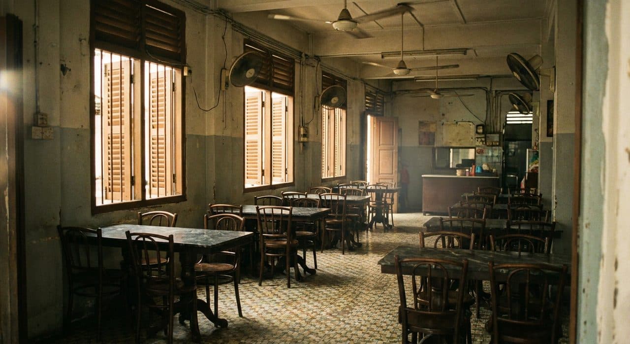 The Chinatown Kopitiam Still Pulling Kopi Through a 60-Year-Old Cloth Sock — atmosphere