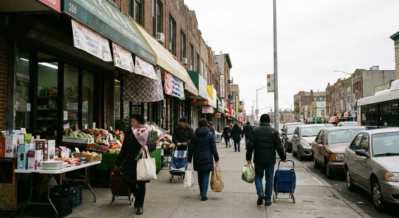 The Jackson Heights Sunday Walk Nobody Posts: Flower District to Bakery Row — atmosphere