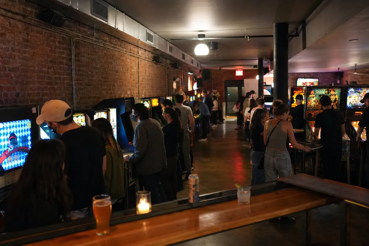 Cover scene for Barcade Chelsea: A Pinball-and-Beer Plan for Friends Who Need a Game