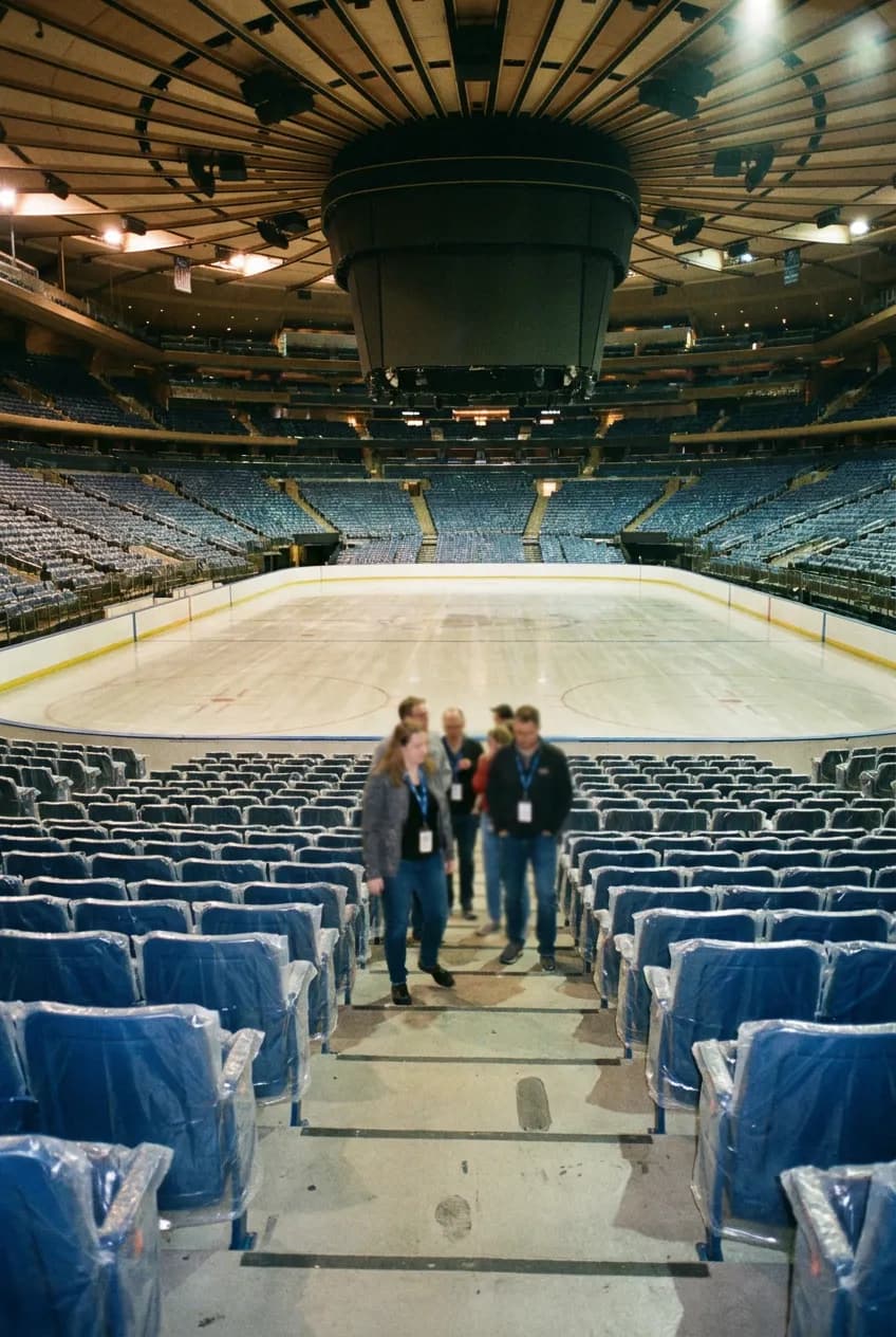 Behind-the-scenes arena tour seating bowl in New York City