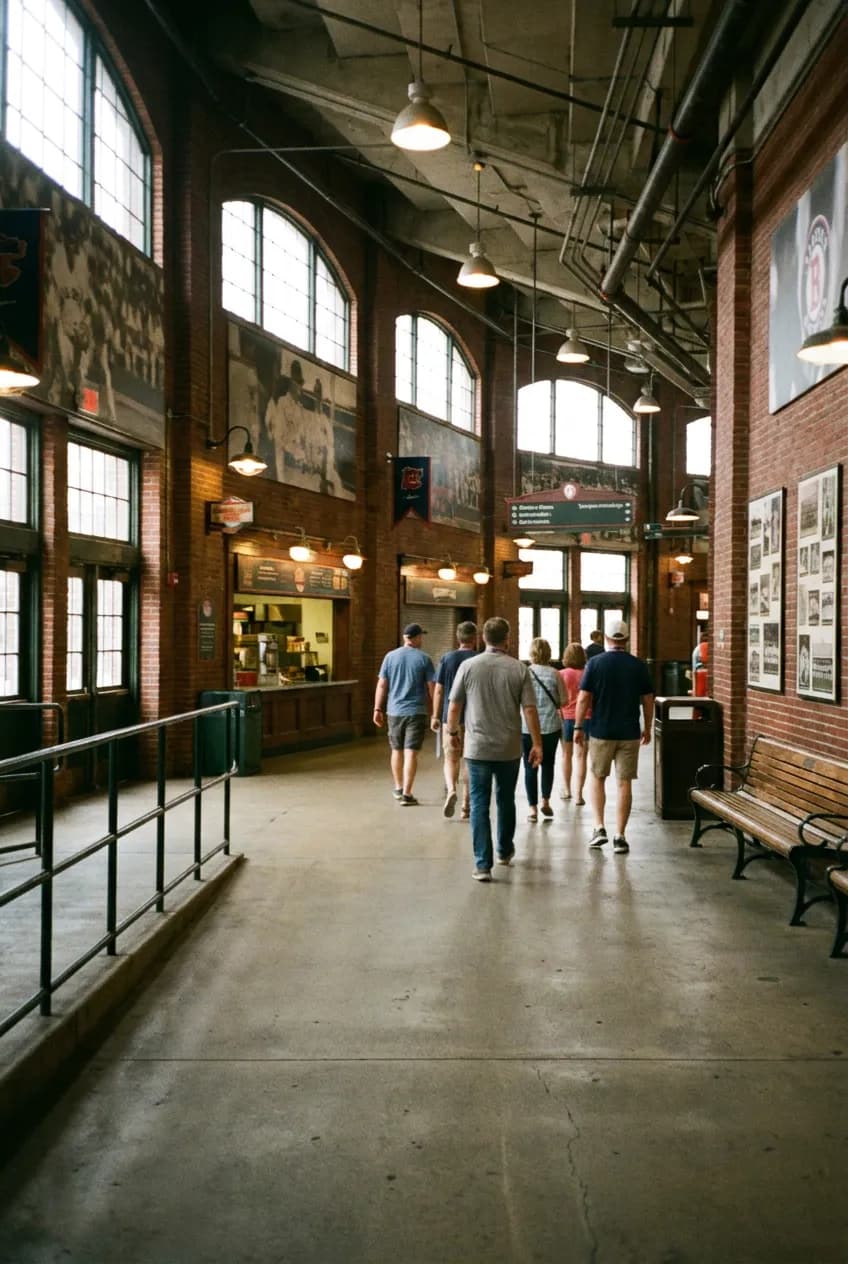 Yankee Stadium tour-style concourse