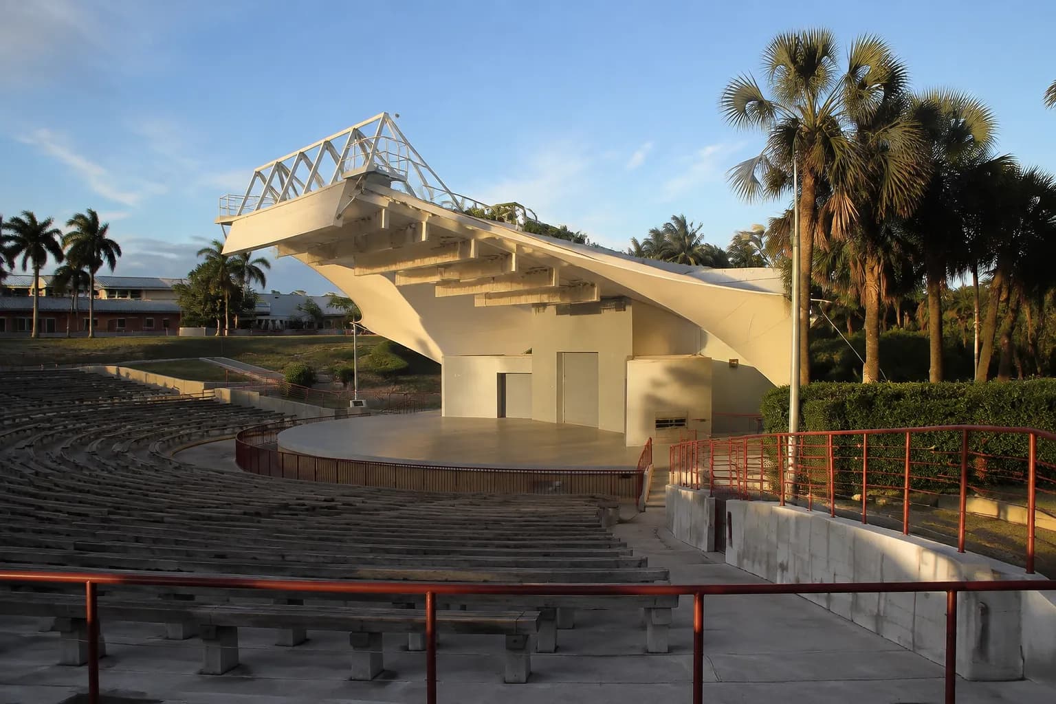 Bayfront Park bandshell amphitheater structure in Miami