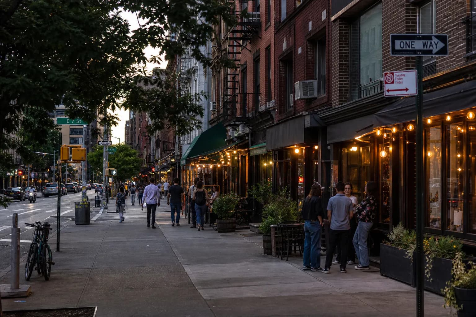 A walkable East Village block with several bars close together
