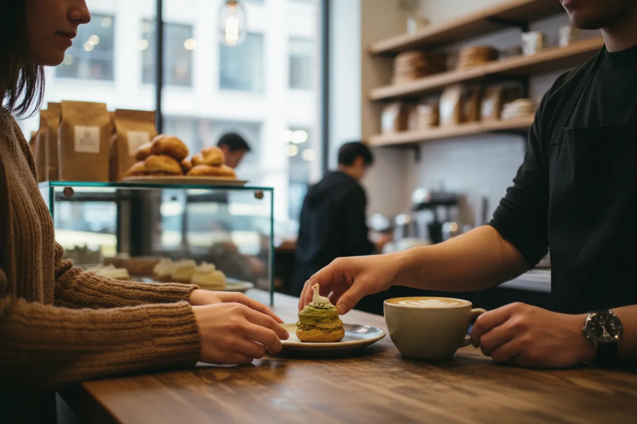 Editorial detail for Bibble & Sip in Midtown: Cream Puffs Before a Theater Matinee Crowd