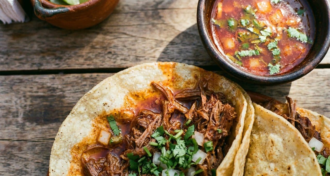 Birria Tacos Before Kickoff While Dodgers vs Pirates Plays on Side Screens in Tlaquepaque - scene