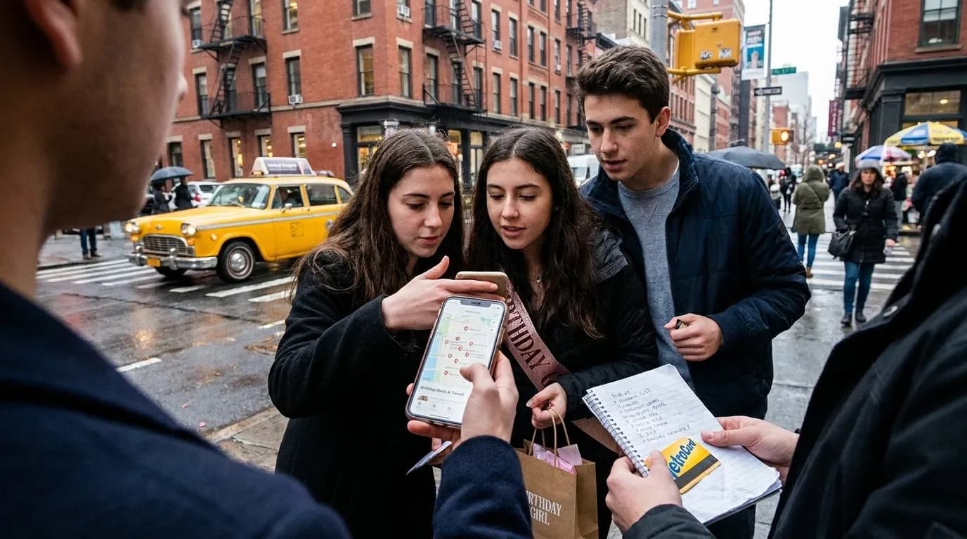 NYC experience scene for Birthday Dessert Freebies That Work for Small NYC Friend Groups