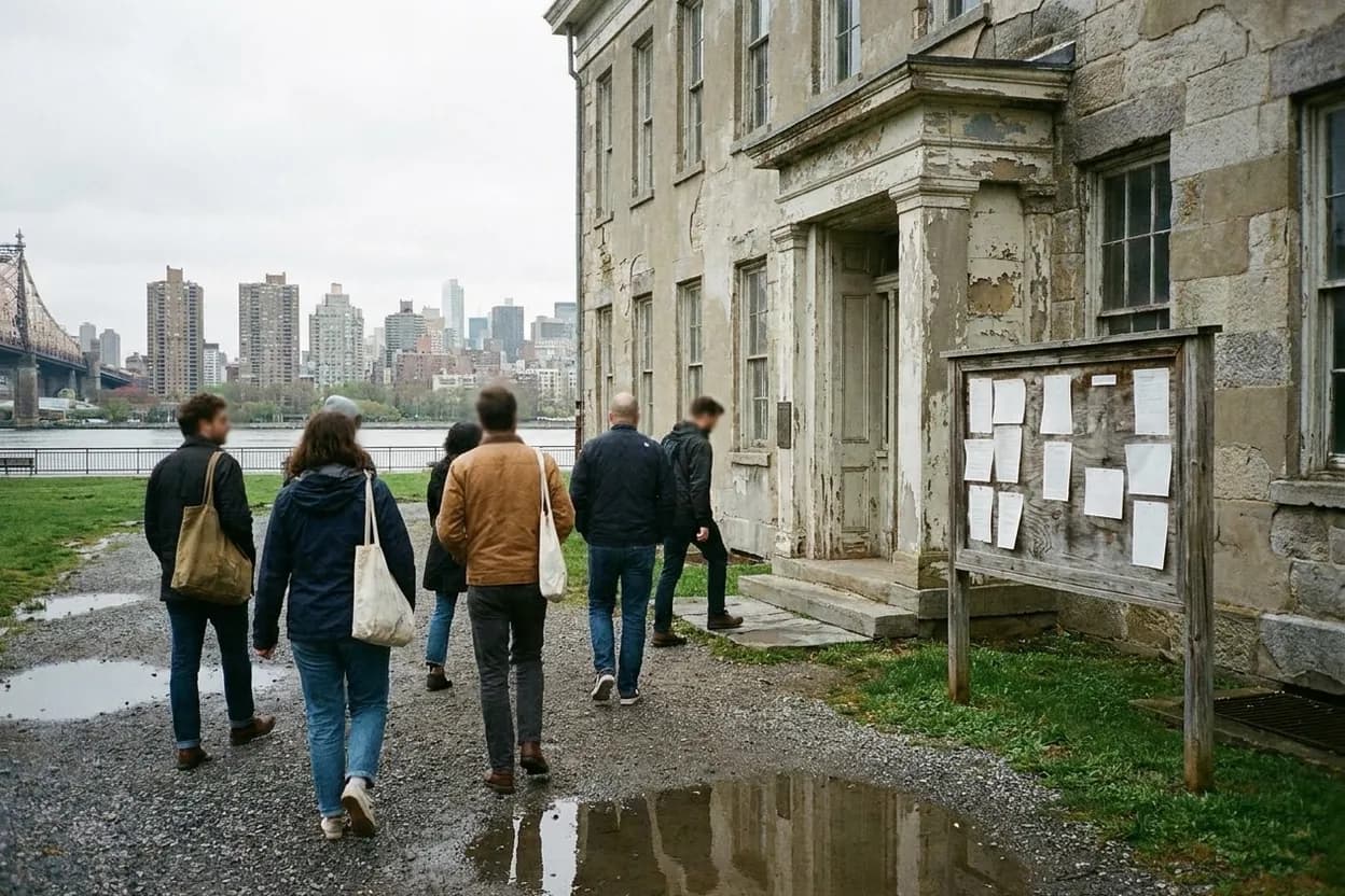 NYC experience scene for Blackwell House: Roosevelt Island’s 18th-Century Farmhouse Hidden in Plain Sight