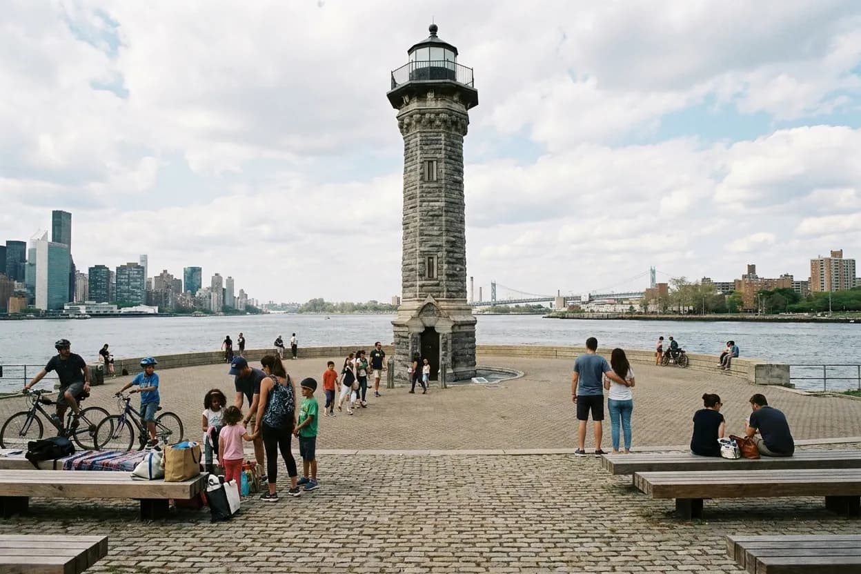Cover scene for Blackwell Island Lighthouse: Roosevelt Island's Quiet Tip Walk With a Hidden Beacon
