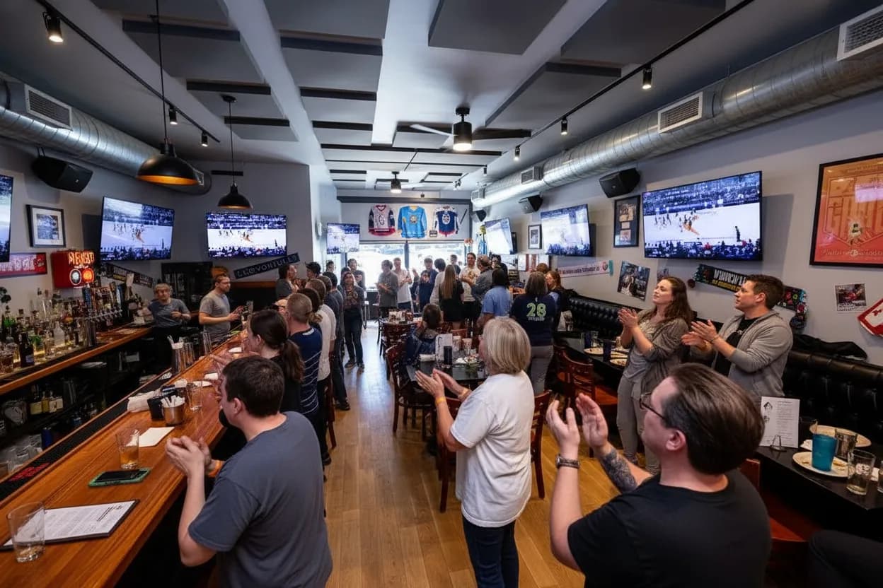 NYC experience scene for Blazers in Williamsburg for WNBA Fans Who Want the Main Screen
