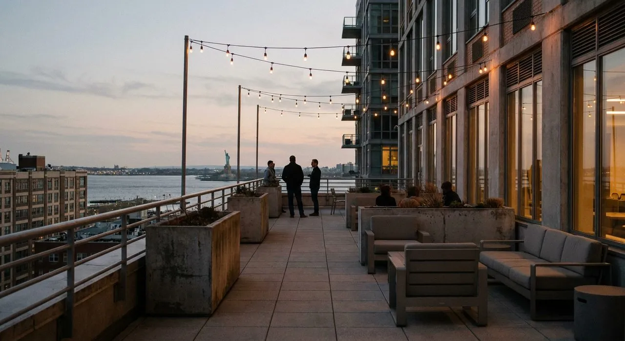 Blue Hour Cocktails Overlooking Battery Park