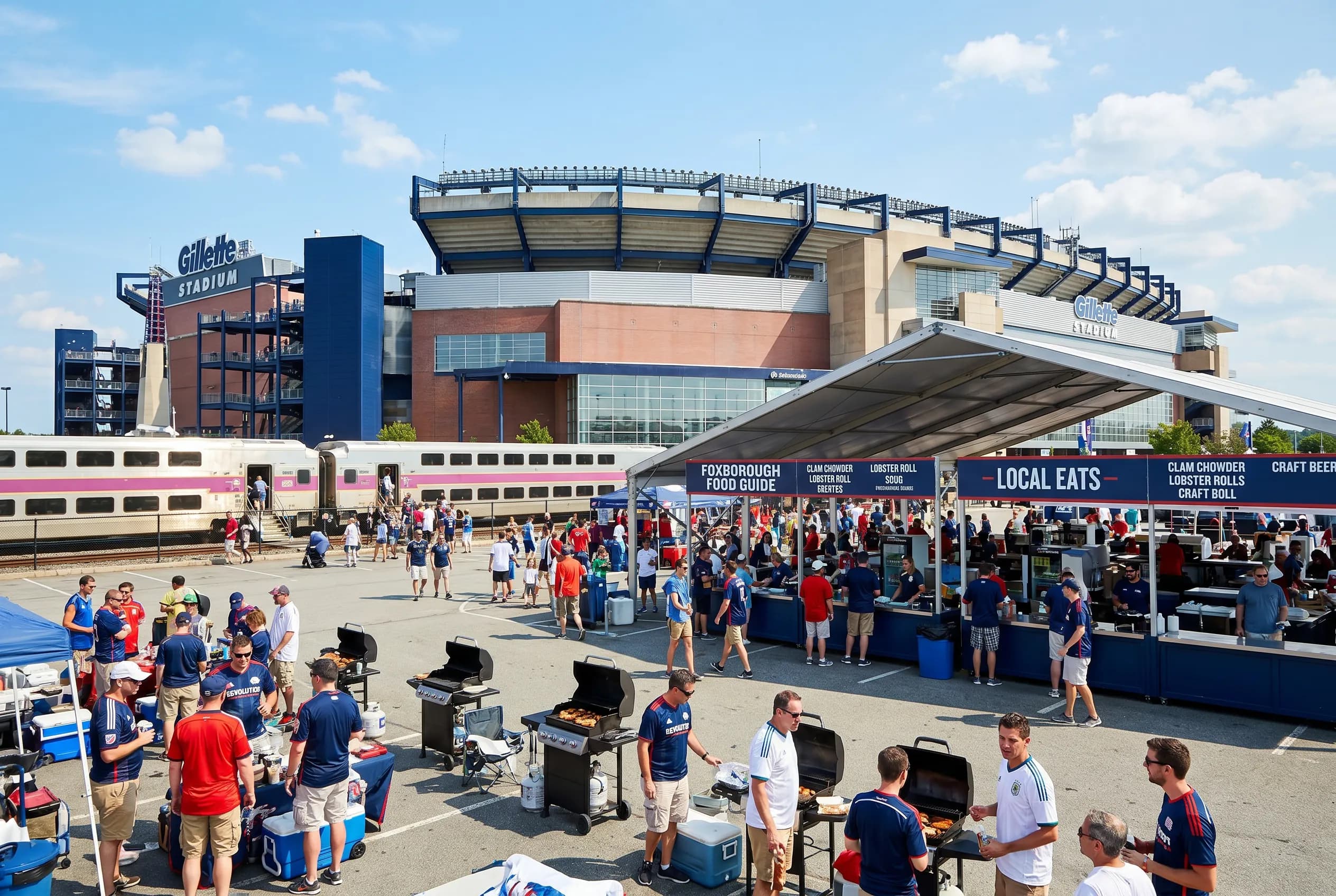 Bright World Cup match-day scene in Boston · Foxborough.