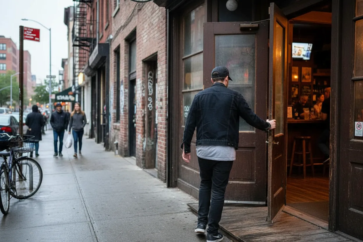 NYC experience scene for Branded Saloon for a Prospect Heights Liberty Night With Fresh Air