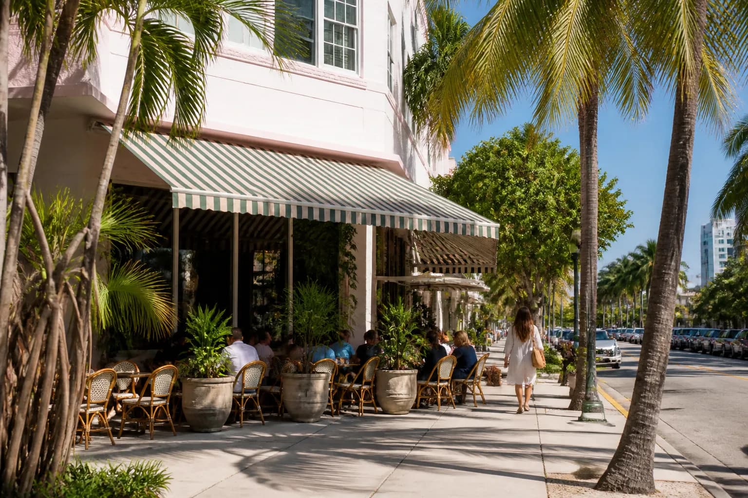 Realistic editorial Miami local-life photograph