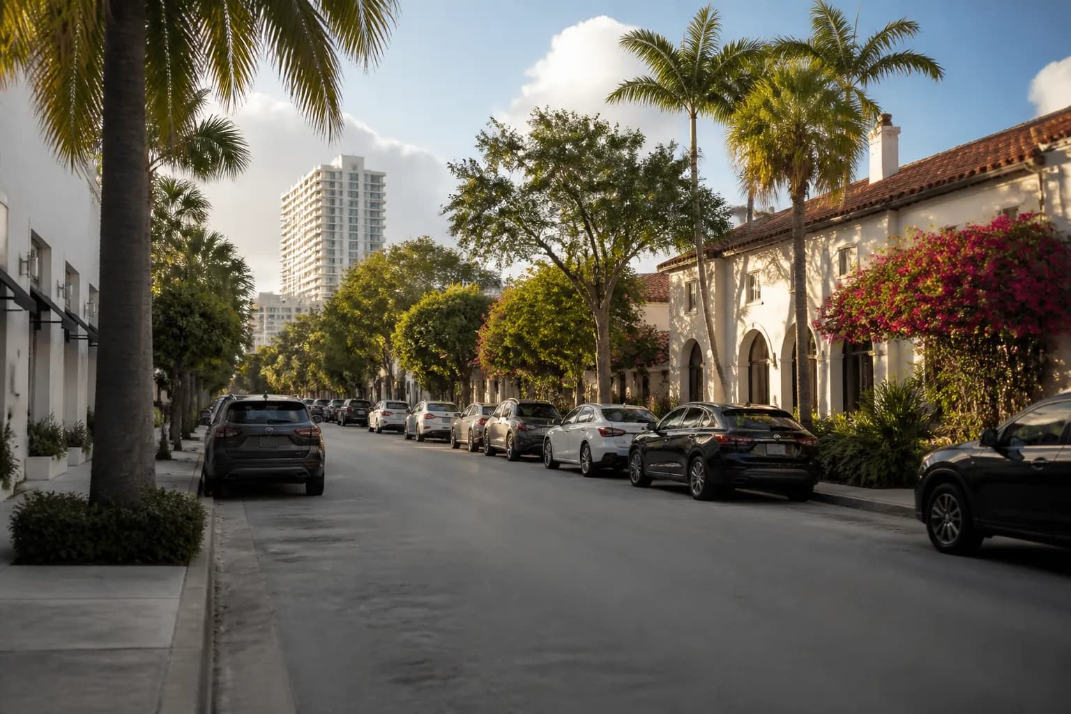 Realistic editorial Miami local-life photograph