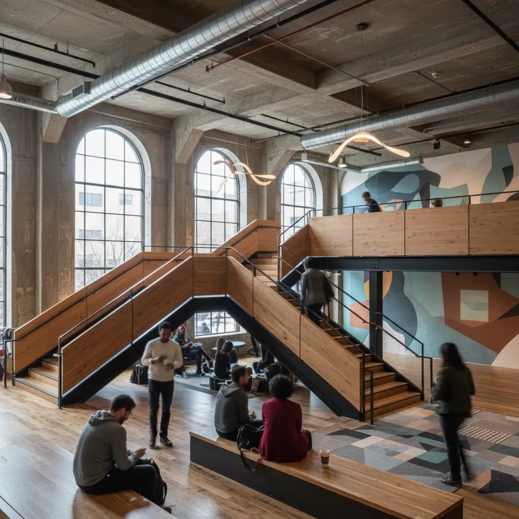 Editorial-style detail scene for BRIC House in New York.