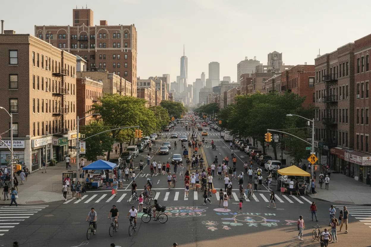 Cover scene for Bronx Summer Streets on the Grand Concourse for a Slow Ride, Not a Race