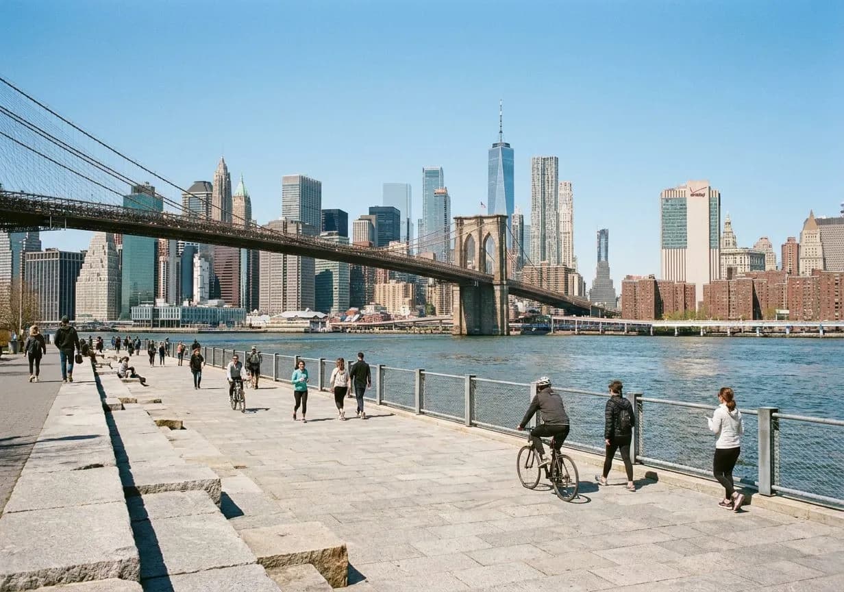 Brooklyn Bridge Park Pier 2 Overlook and Granite Promenade Loop