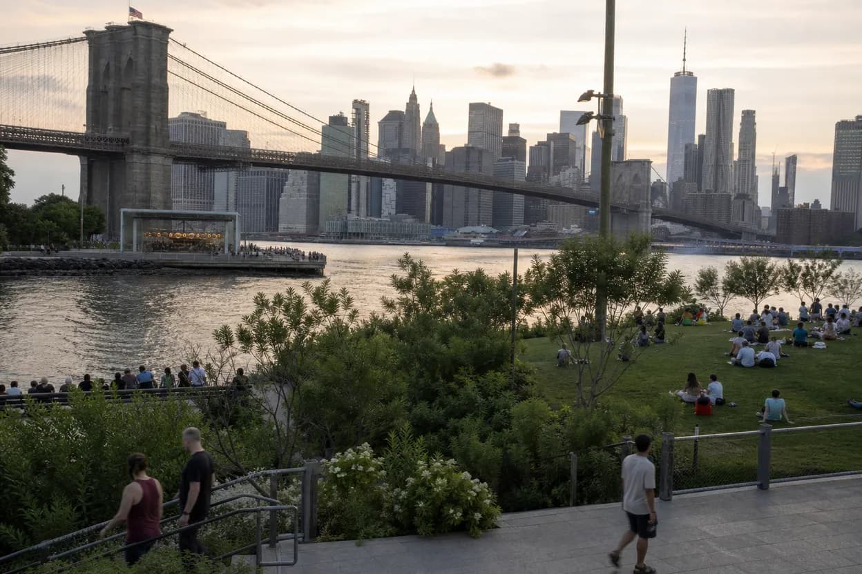NYC experience scene for Brooklyn Bridge Park Pier 3 Lawns: A Shaded Picnic Plan After Work