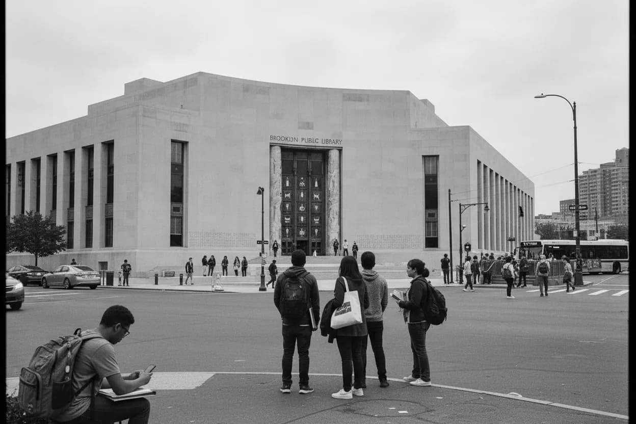 Cover scene for Brooklyn Central Library: A Grand Army Plaza Study Route That Has Backups
