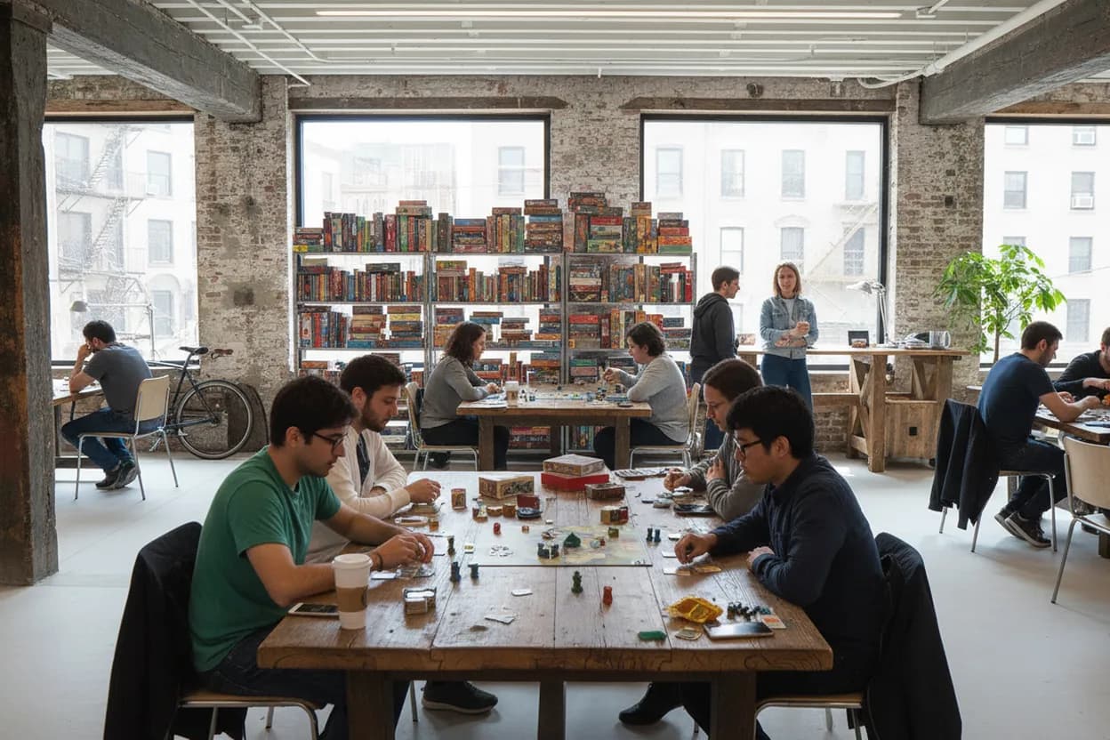 Cover scene for Brooklyn Strategist Board-Game League Night When Sports Friends Need Seats