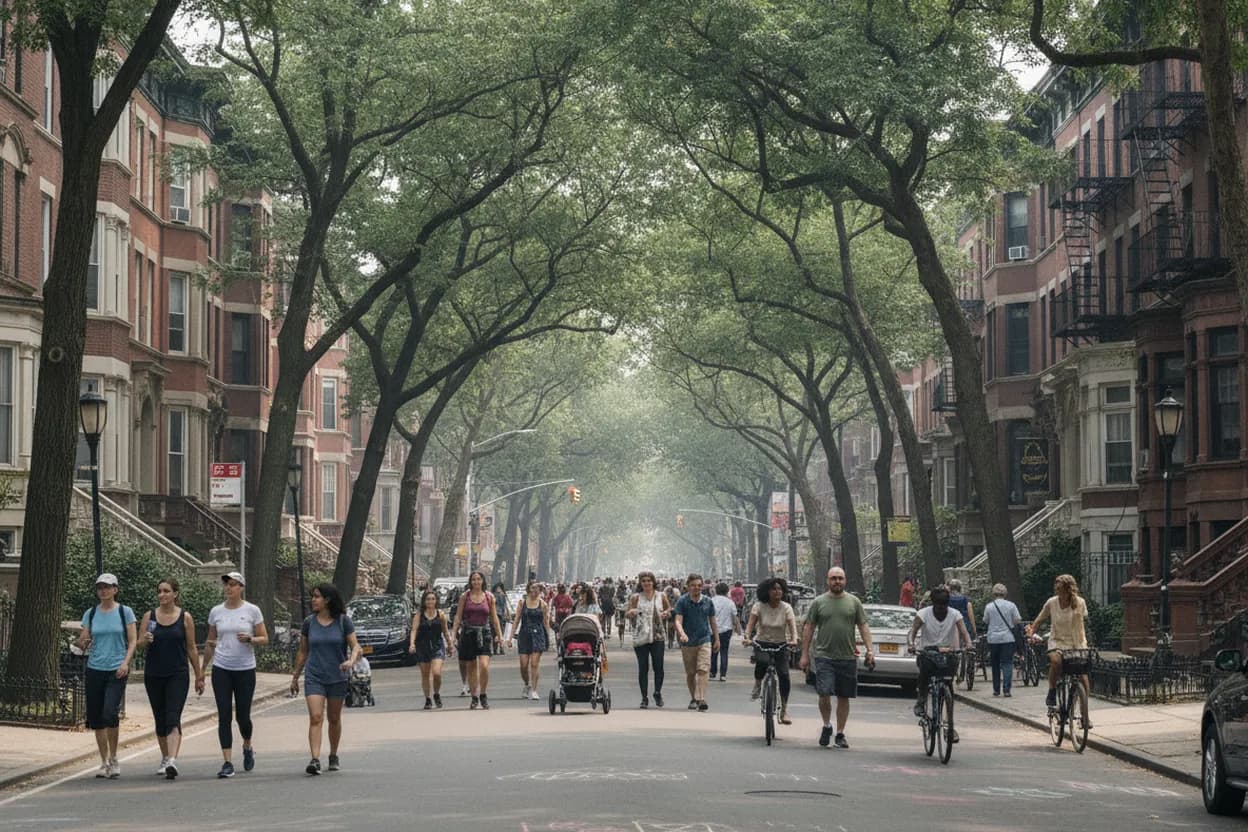 Cover scene for Brooklyn Summer Streets on Eastern Parkway for Families Who Need Space