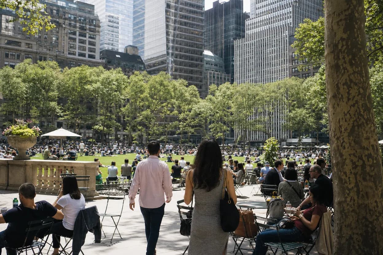 NYC experience scene for Bryant Park Picnic Performances: A Free Midtown After-Work Culture Plan