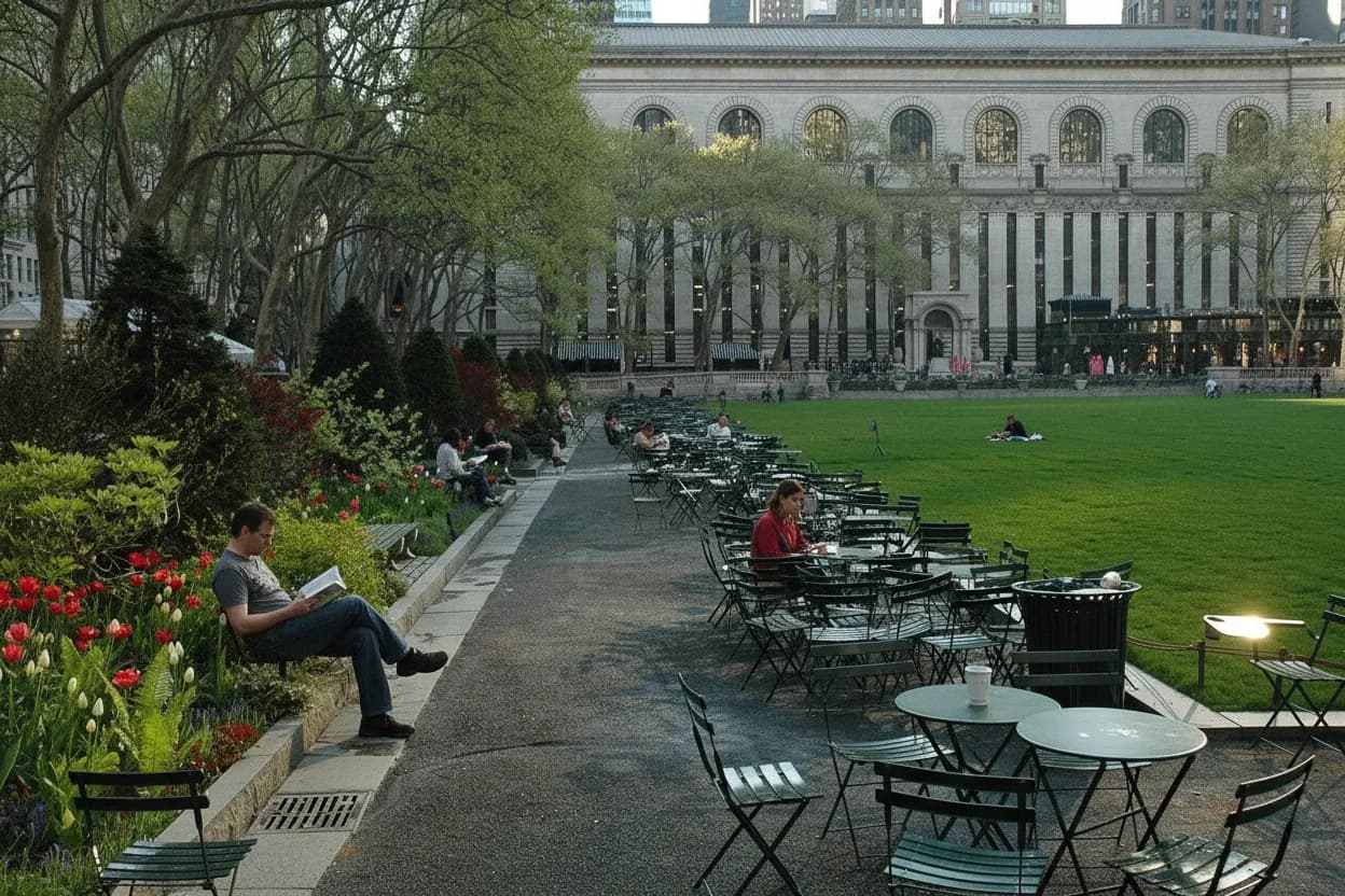 Cover scene for Bryant Park Reading Room After Work: A Free Weeknight Reset
