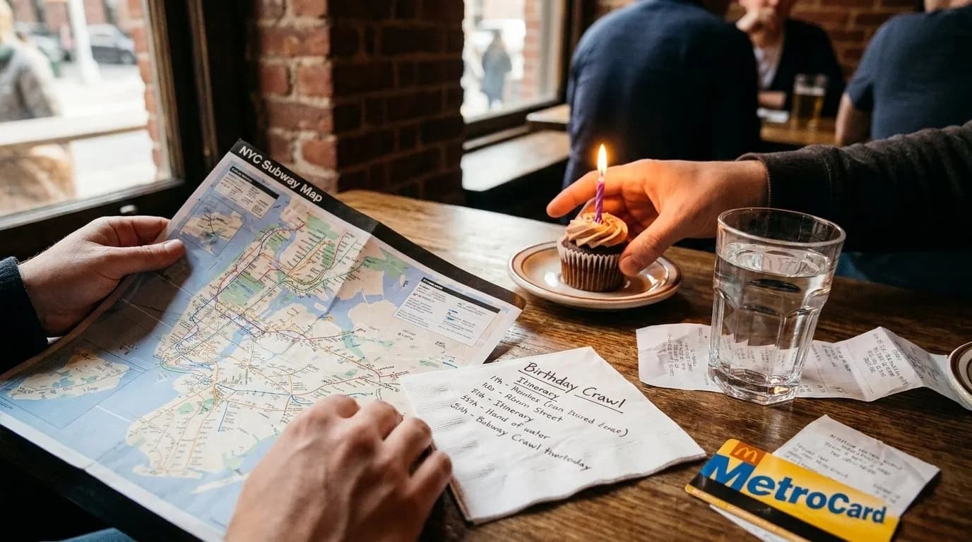Editorial NYC detail for Build a Free Birthday Crawl Across Three Manhattan Neighborhoods