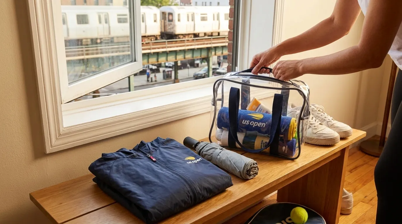 Bright editorial scene supporting Build a US Open Capsule Wardrobe for Changing Weather.