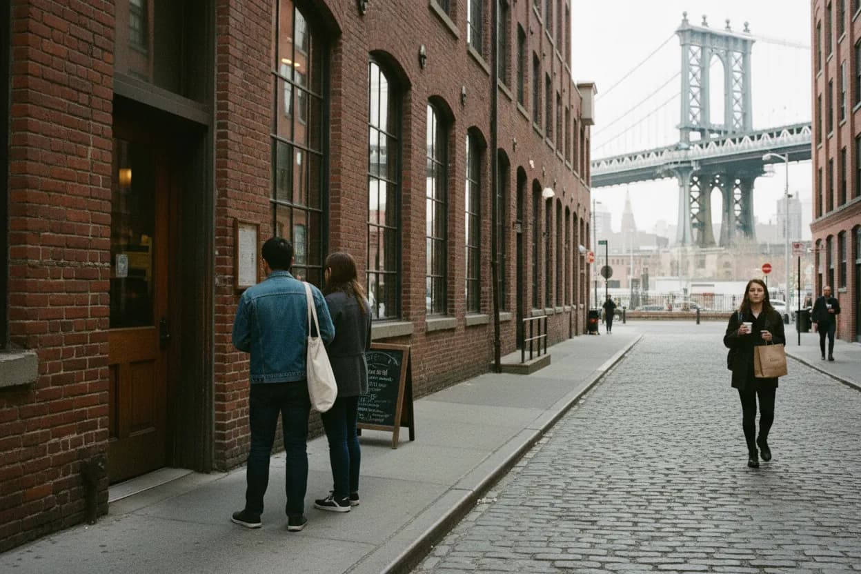 NYC experience scene for Burrow in Dumbo: A Pastry Stop Worth Planning Around the Entrance