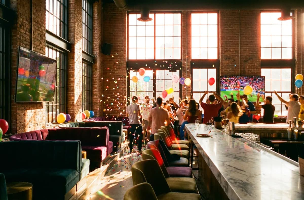 Theater district lounges split-screen World Cup matches with emmy nominations 2026 live announcement coverage - World Cup 2026