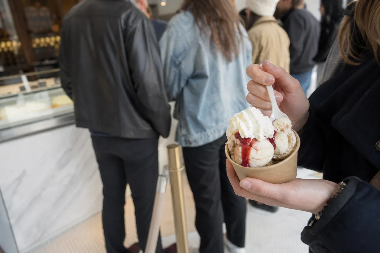 NYC experience scene for Caffe Panna Near Union Square: A Sundae-Line Strategy for Two