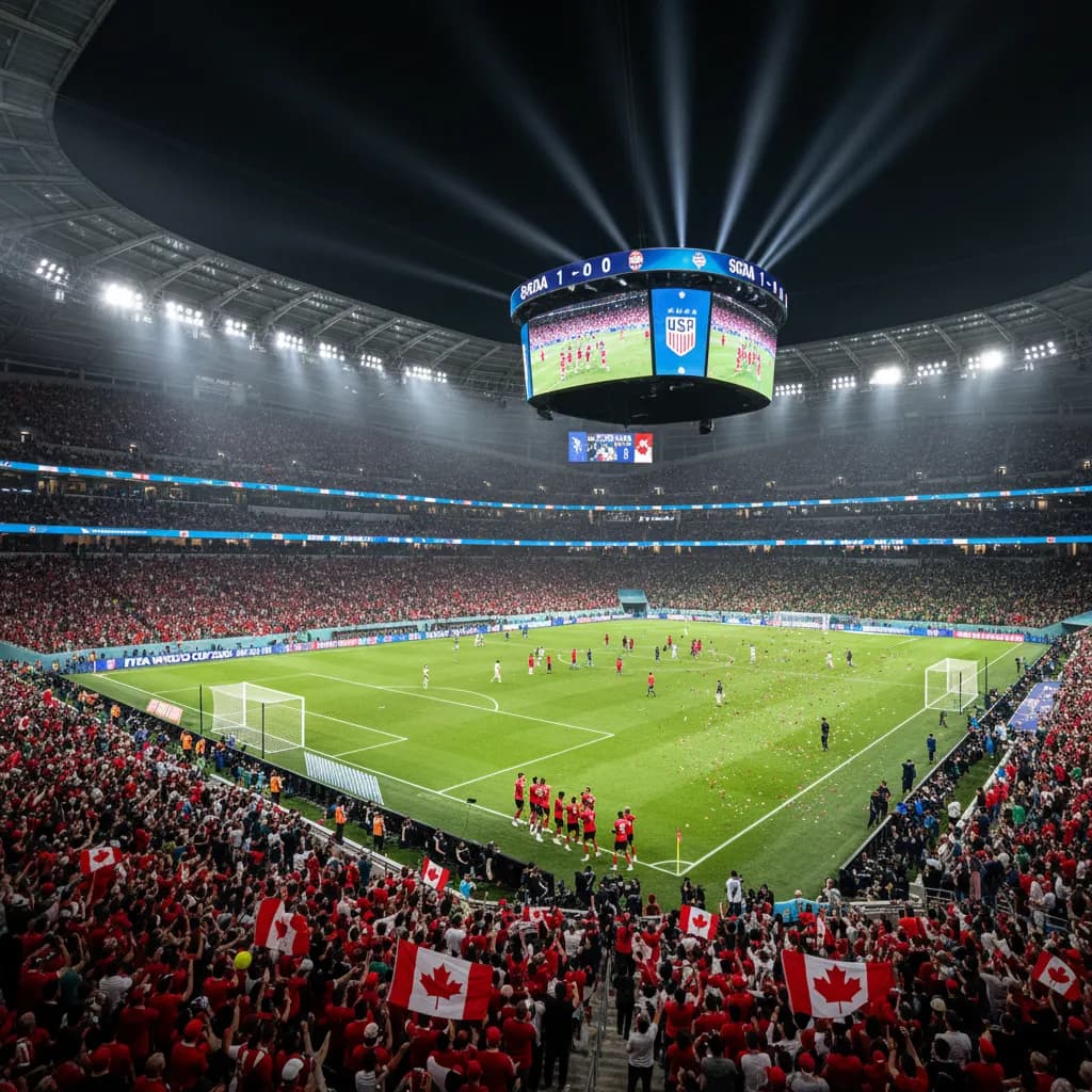 SoFi Stadium erupts as Canada score in the 92nd minute against South Africa at the 2026 World Cup