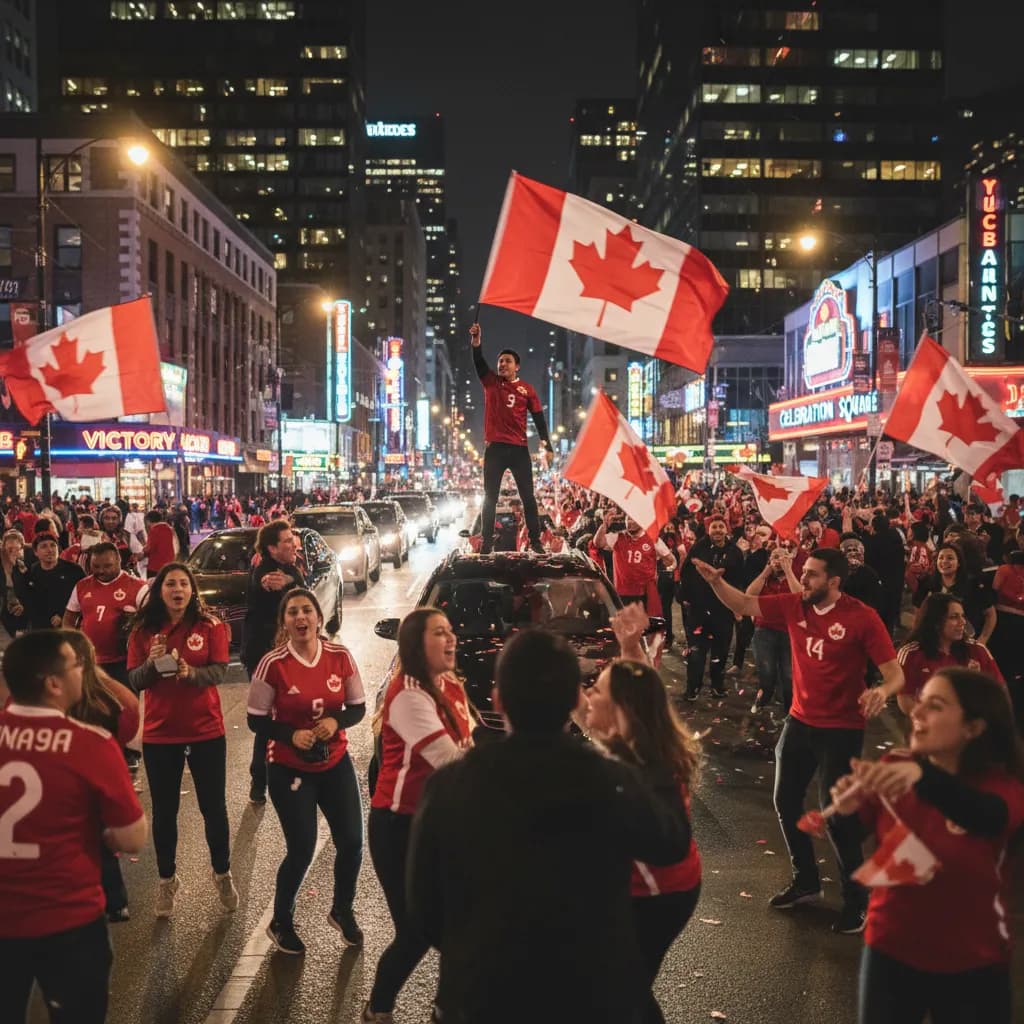 A free kick moment at SoFi Stadium during Canada vs South Africa in the World Cup 2026 Round of 32