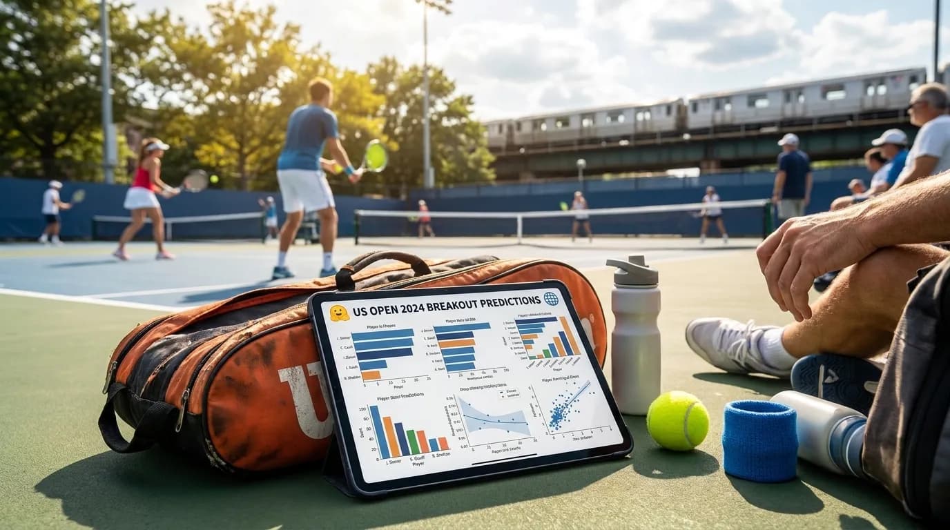 Photorealistic New York scene for Can Hugging Face AI Predict US Open Breakout Players.