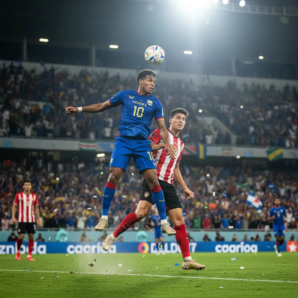 Cape Verde player battling for the ball in a blue jersey during their World Cup 2026 debut