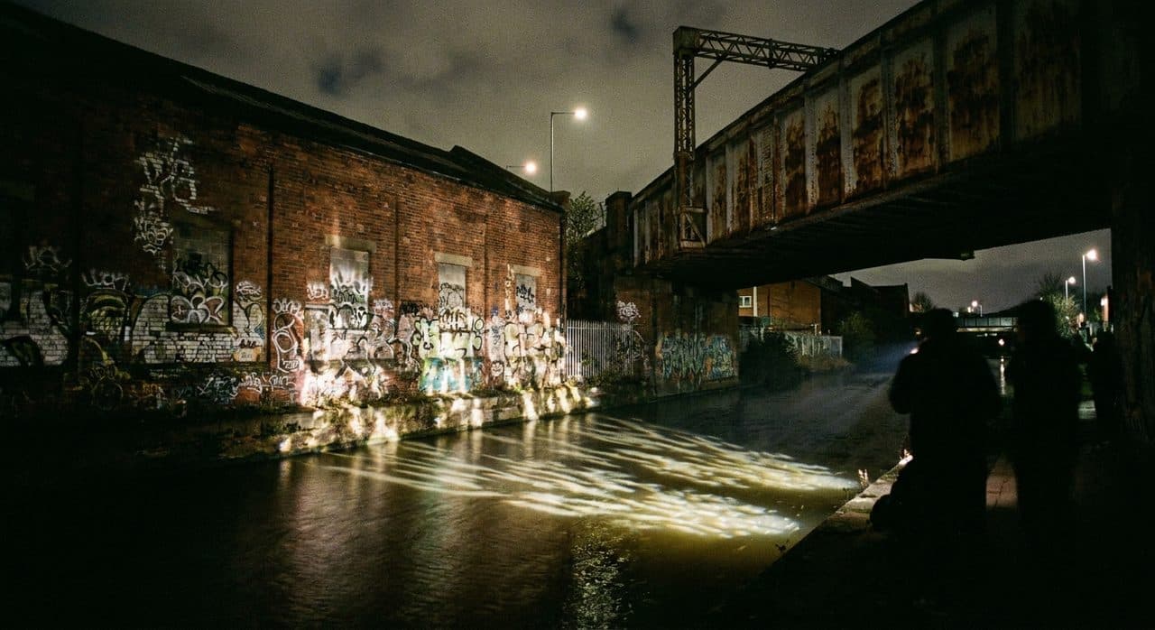 Cape Fear 2026 Noir Nights Project Free on a Canal Warehouse Wall - cover image