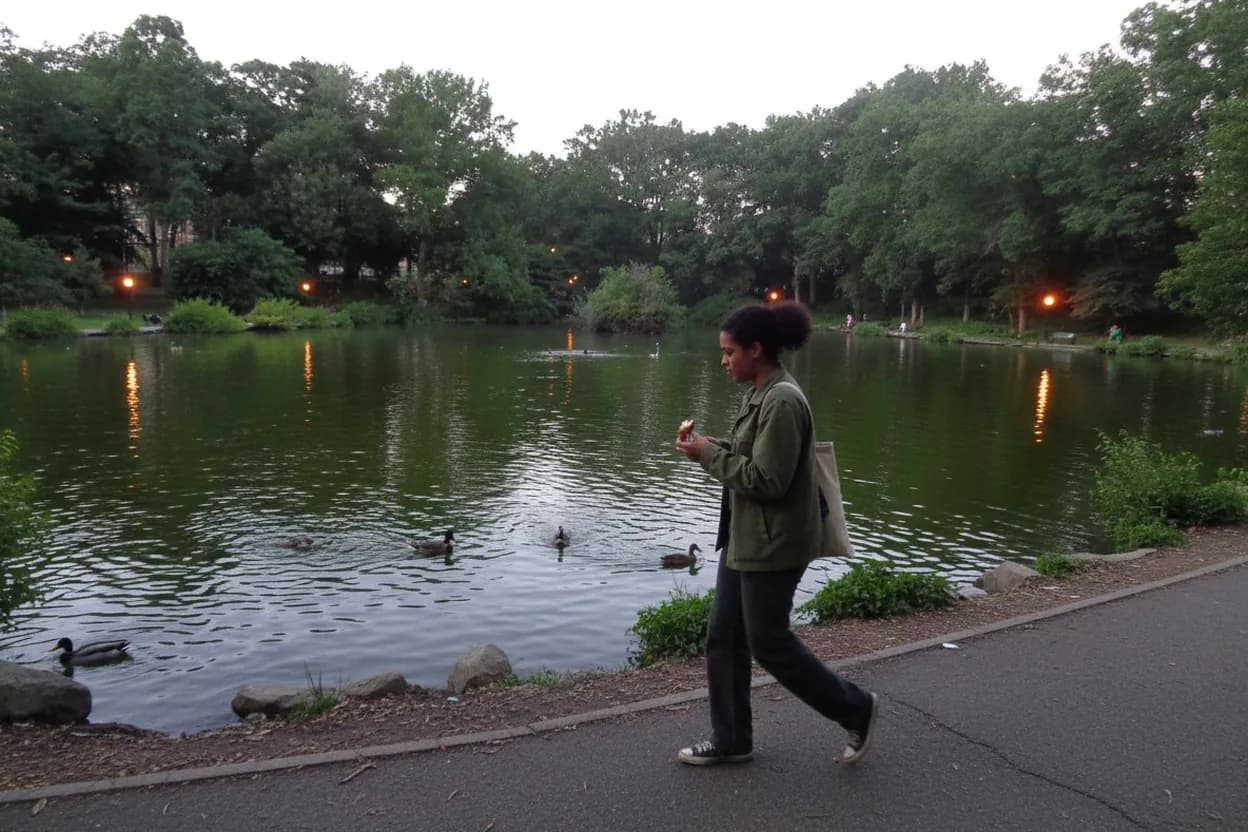 NYC experience scene for Captain Tilly Park Pond Sit for a Free Jamaica Study Break